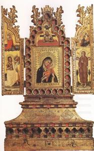 Simone Dei Crocefissi Virgin and Child with Saints a triptych (mk05) china oil painting image